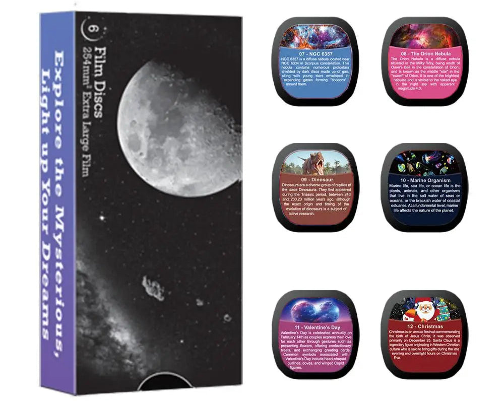 Galaxy Star Projector Night Light Discs Realistic