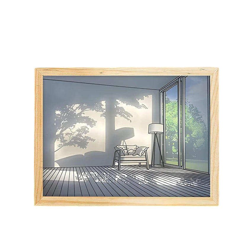 Sunlight Window Wooden Photo Night Luminous