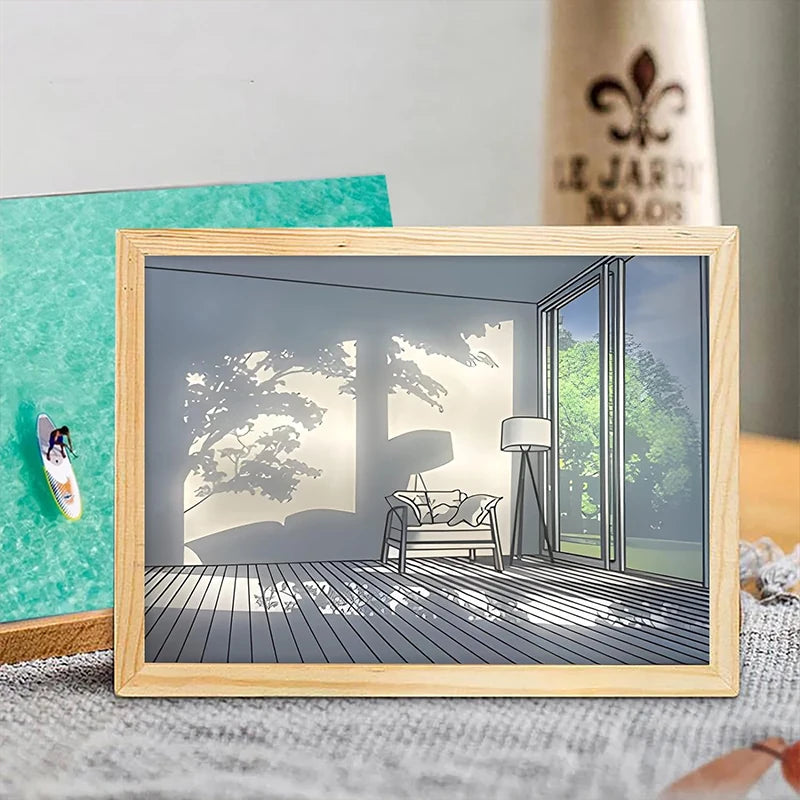 Sunlight Window Wooden Photo Night Luminous