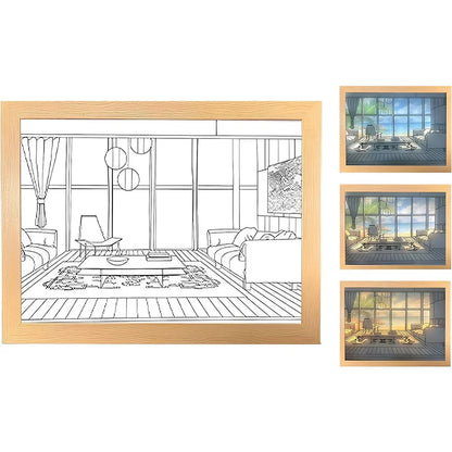 Sunlight Window Wooden Photo Night Luminous