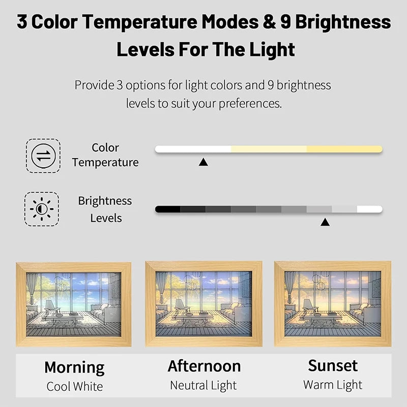 Sunlight Window Wooden Photo Night Luminous