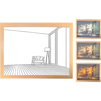 Sunlight Window Wooden Photo Night Luminous