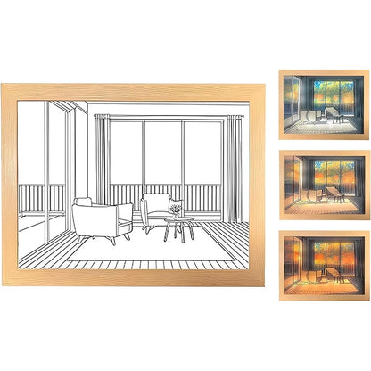 Sunlight Window Wooden Photo Night Luminous