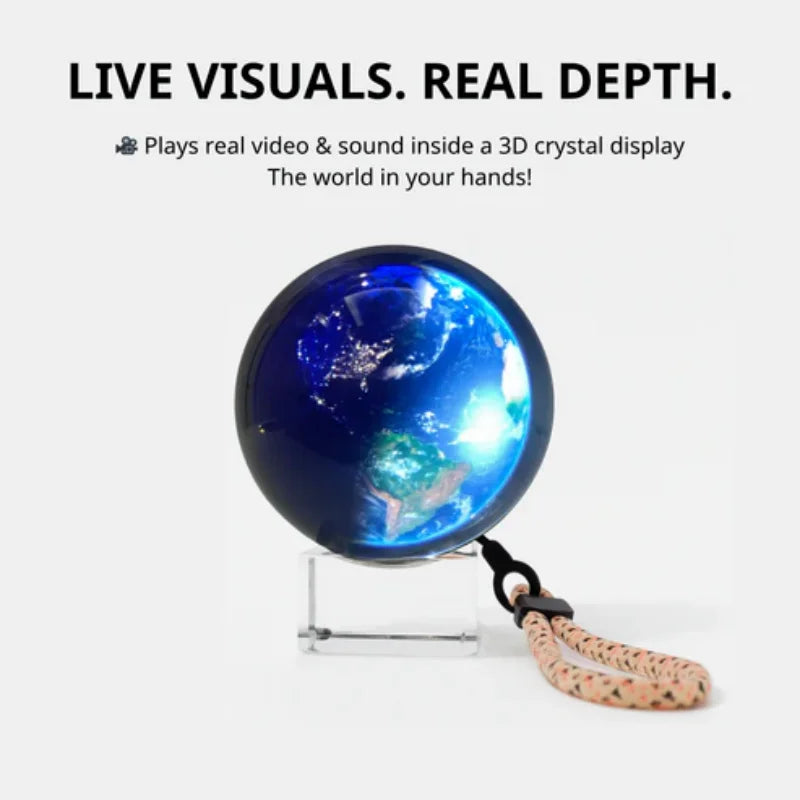 Customizable video glass ball