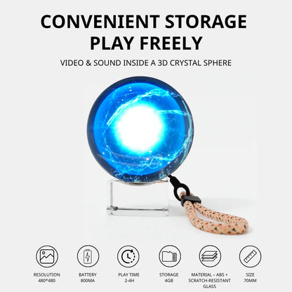 Customizable video glass ball