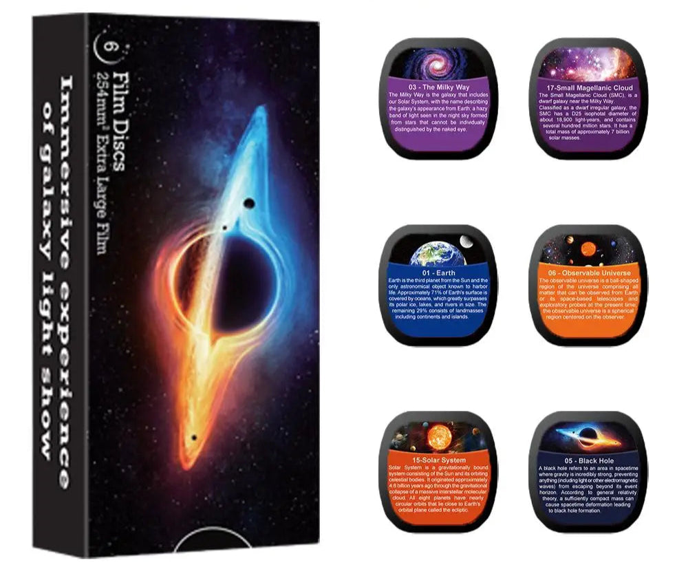 Galaxy Star Projector Night Light Discs Realistic