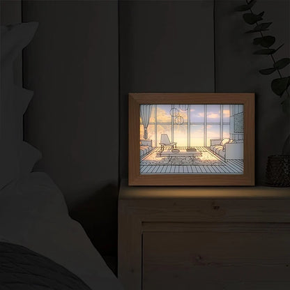 Sunlight Window Wooden Photo Night Luminous