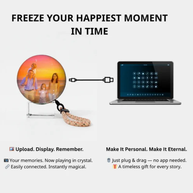 Customizable video glass ball